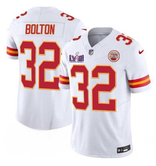 Men & Women & Youth Kansas City Chiefs #32 Nick Bolton White F.U.S.E. Super Bowl LVIII Patch Vapor Untouchable Limited Jersey,We sell and wholesale Men & Women & Youth Kansas City Chiefs #32 Nick Bolton White F.U.S.E. Super Bowl LVIII Patch Vapor Untouchable Limited Jersey on line form chian!